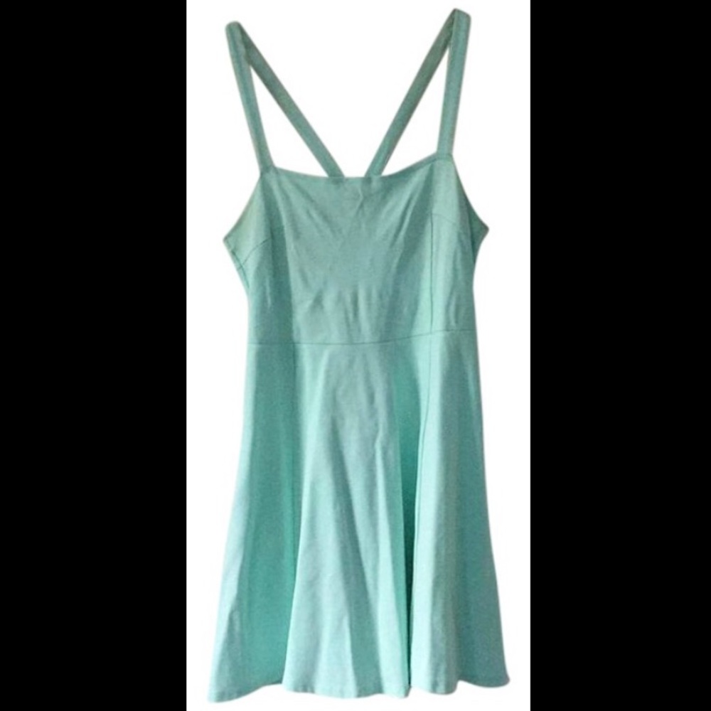 light teal blue skater dress 👗